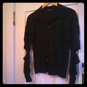 Helmut Lang Black Open Elbow Sweater